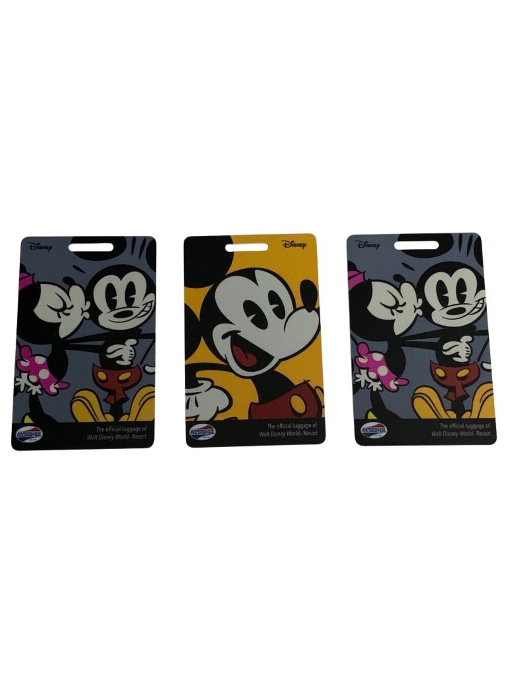 Disney World Mickey & Minnie Luggage Tags Lot of 3 – Official WDW Resort